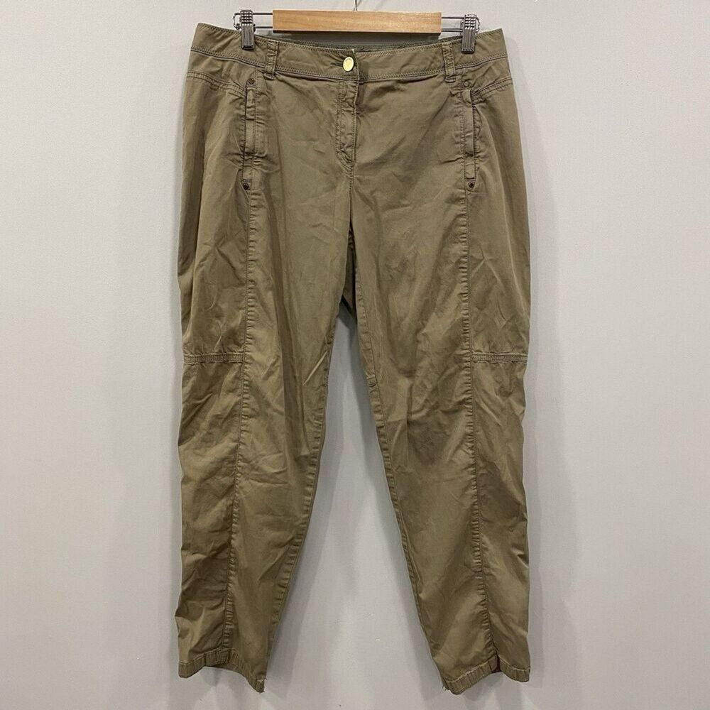 CHICO’S 6 Khaki Gorpcore Casual Utility Outdoor Twill Hiking Pants Stretch 0.5